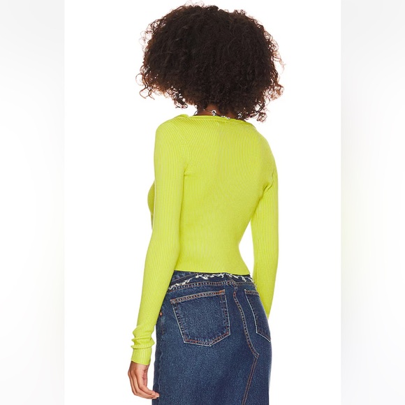 Lovers+Friends | Halina Tie Front Cardigan - Lime Green XS - Picture 4 of 7